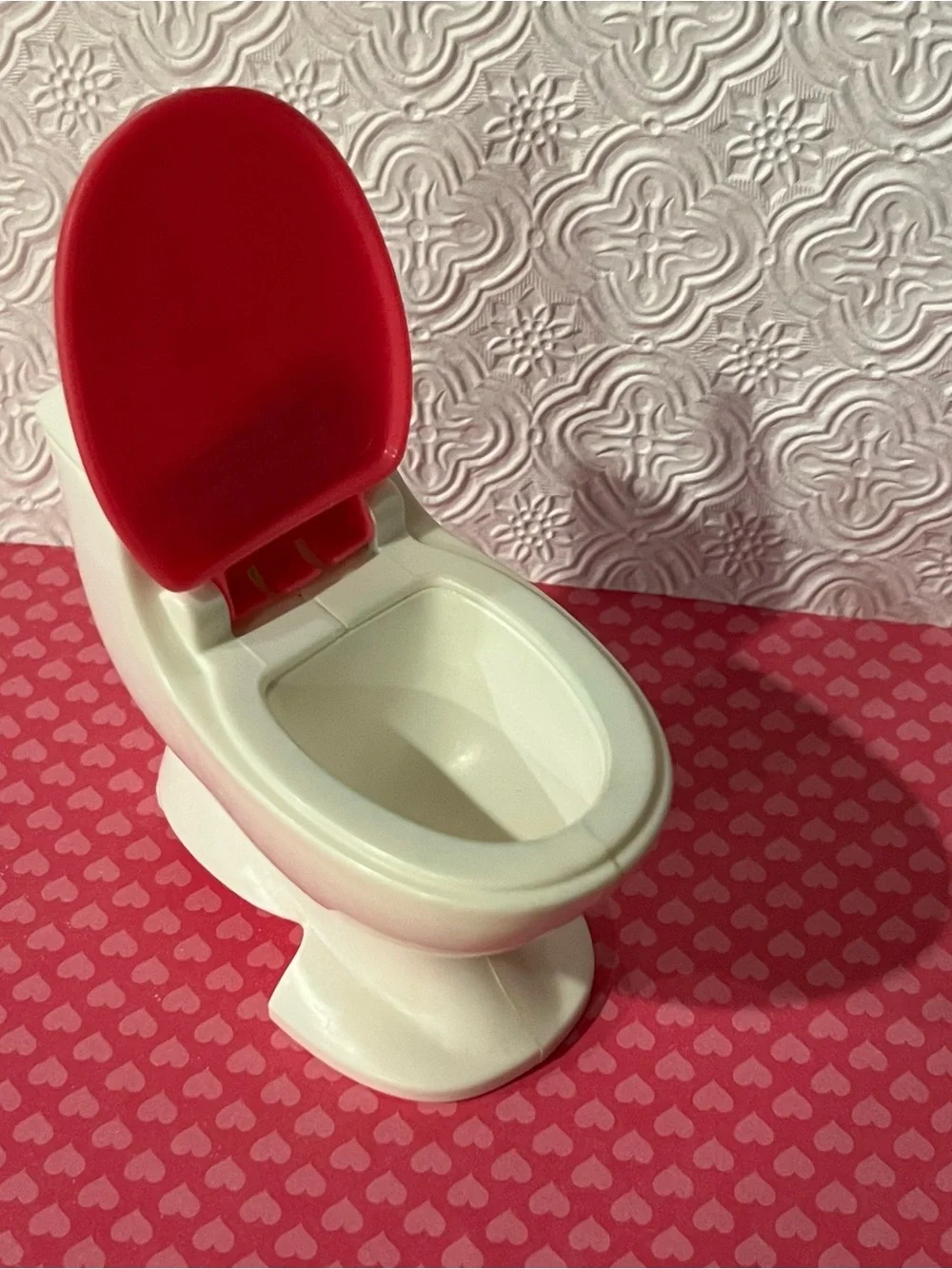 Barbie White and Hot Pink Toilet Accessory 2015 Dreamhouse